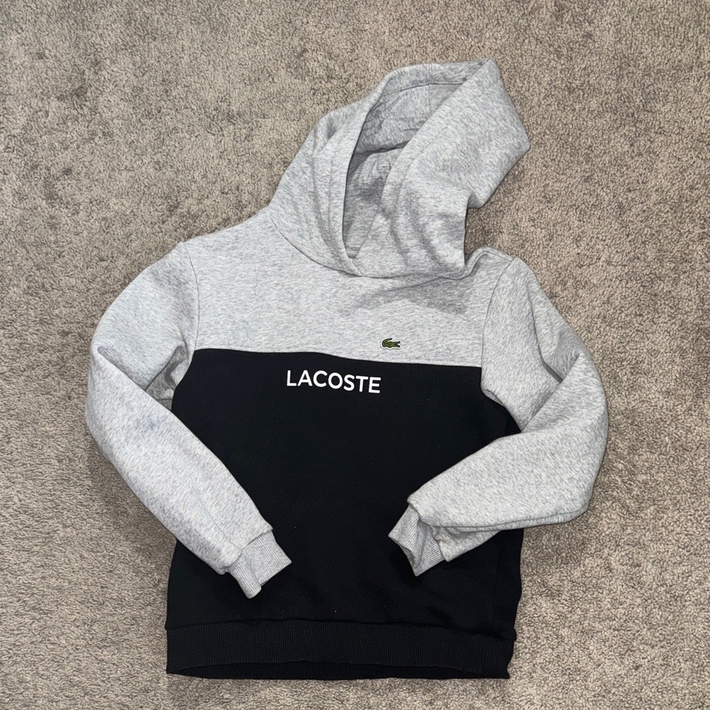 Lacoste Two-Tone Gray and Black Sweatshirt